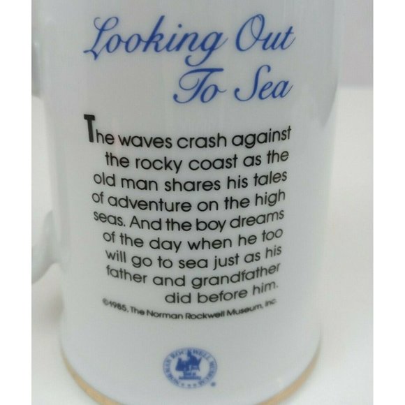 Vintage 1986 Norman Rockwell Museum Collection Looking Out To Sea Coffee Cup - Picture 5 of 8